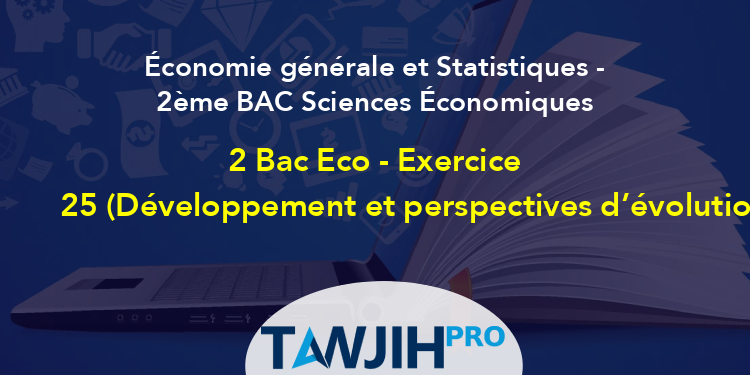 2 Bac Eco - Exercice 25 (Développement et perspectives d’évolution 